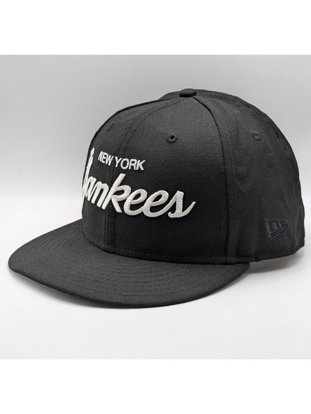 New York Yankees Hat Cap Fitted Size 7 1/2 Black MLB Baseball New Era 59FIFTY